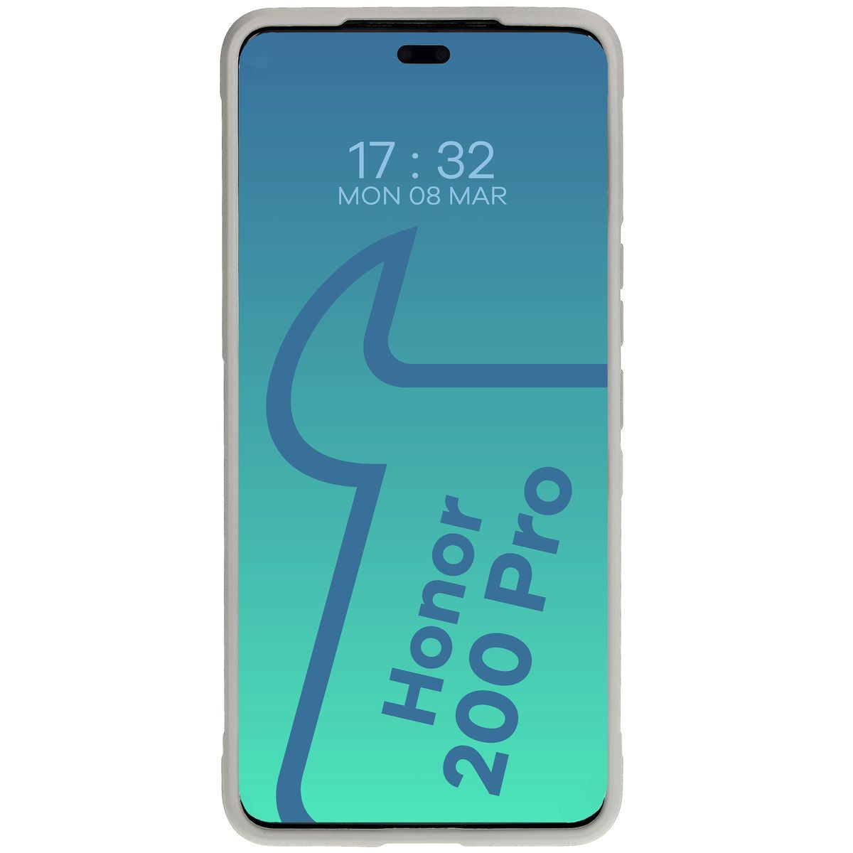 Robuste Handyhülle für Honor 200 Pro, Bizon Case Tur, Hellgrau
