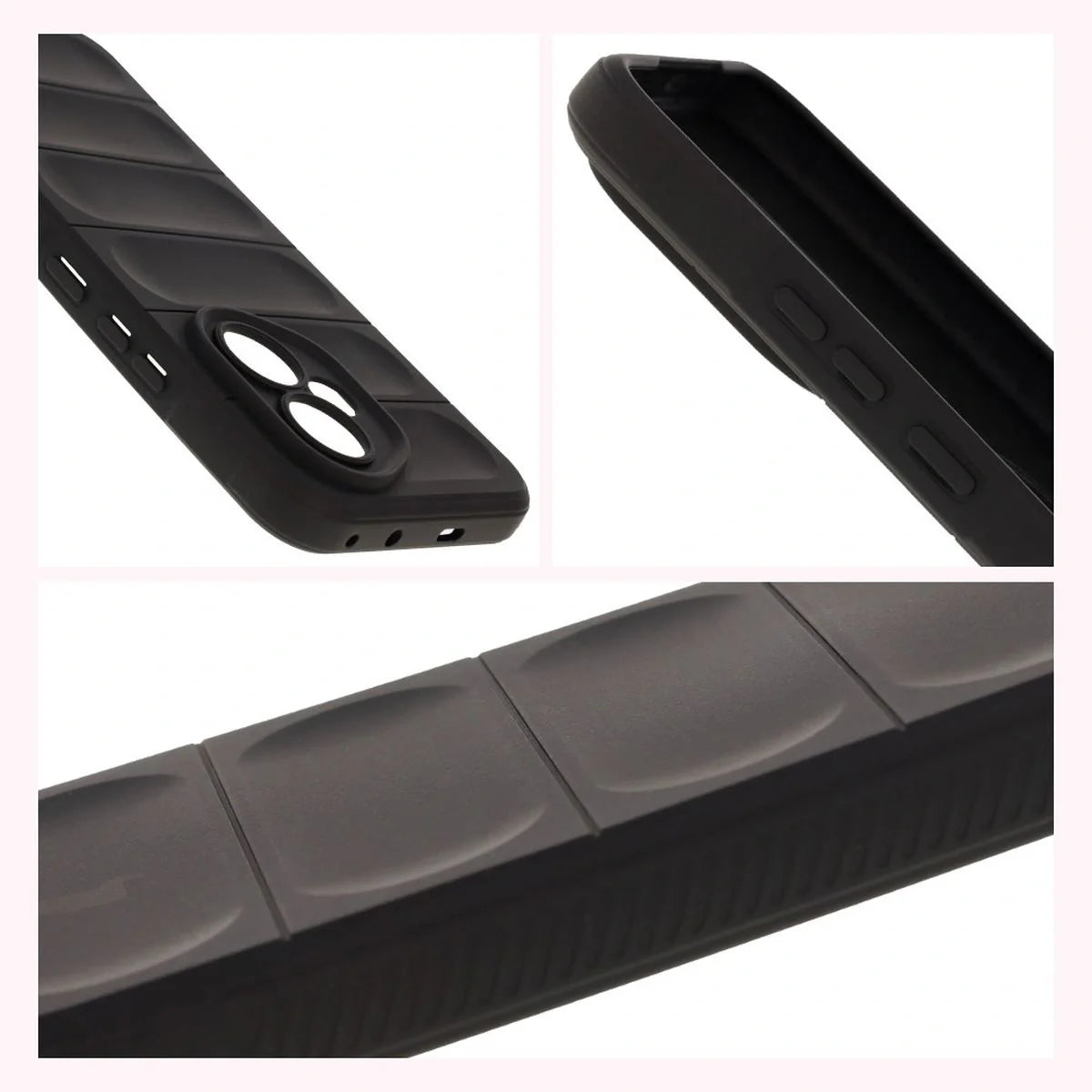 Robuste Handyhülle für Honor 400, Bizon Case Tur, Schwarz