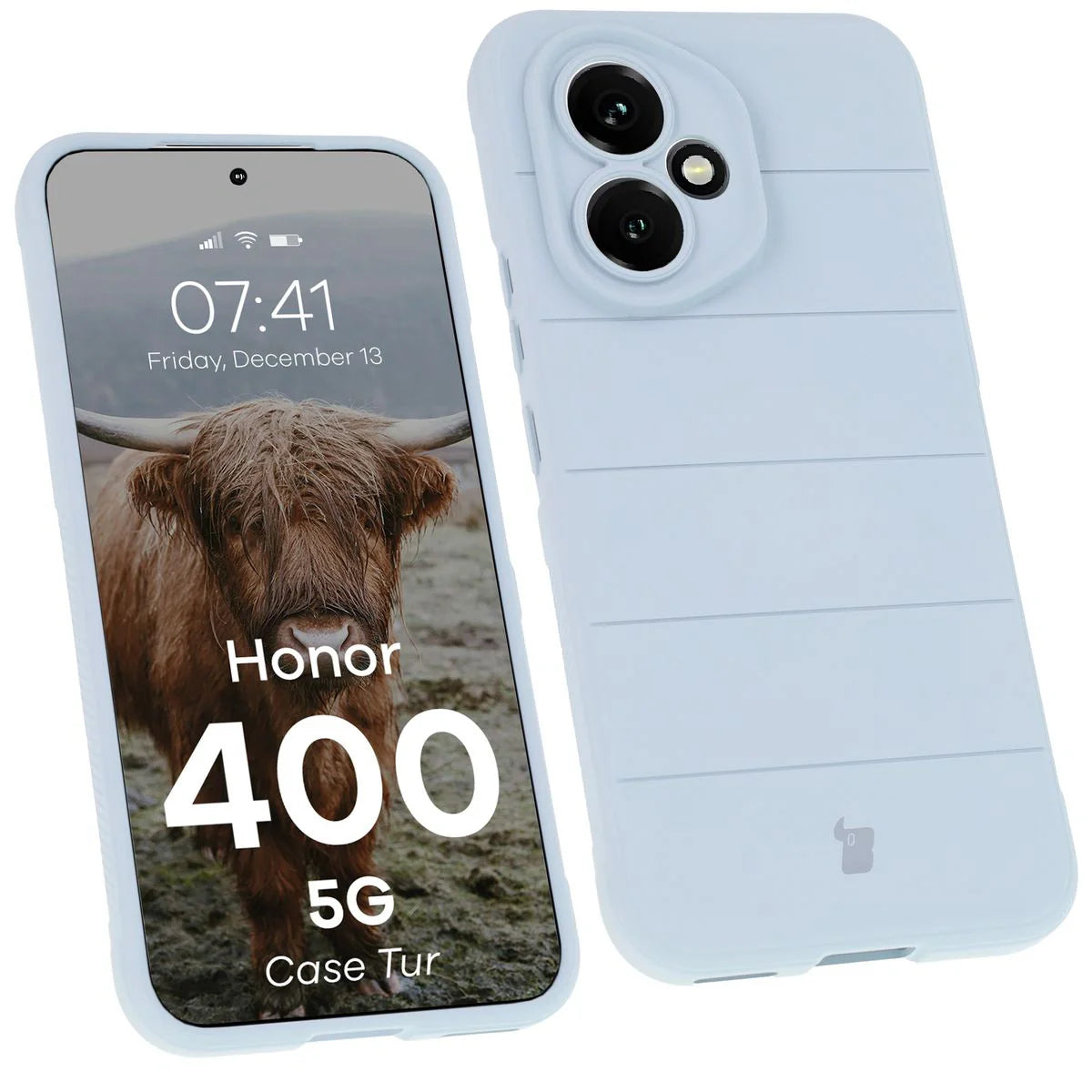 Robuste Handyhülle für Honor 400, Bizon Case Tur, Hellblau