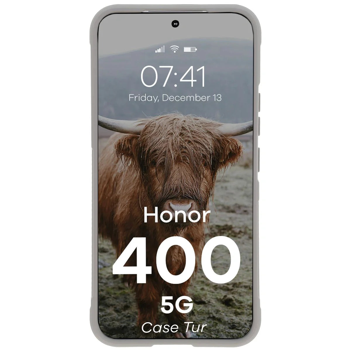 Robuste Handyhülle für Honor 400, Bizon Case Tur, Hellgrau