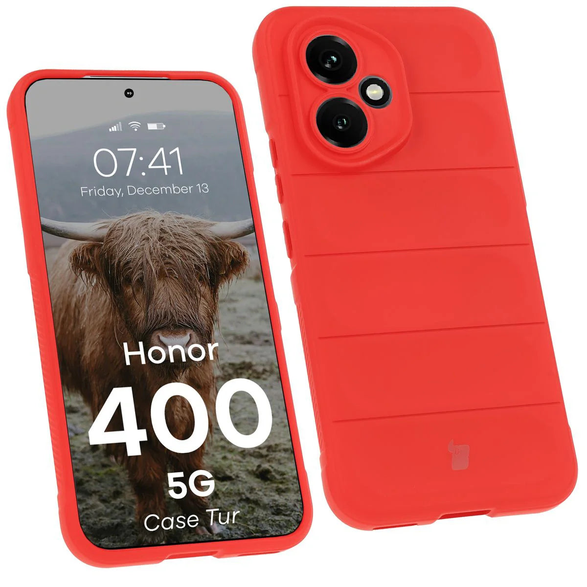 Robuste Handyhülle für Honor 400, Bizon Case Tur, Rot