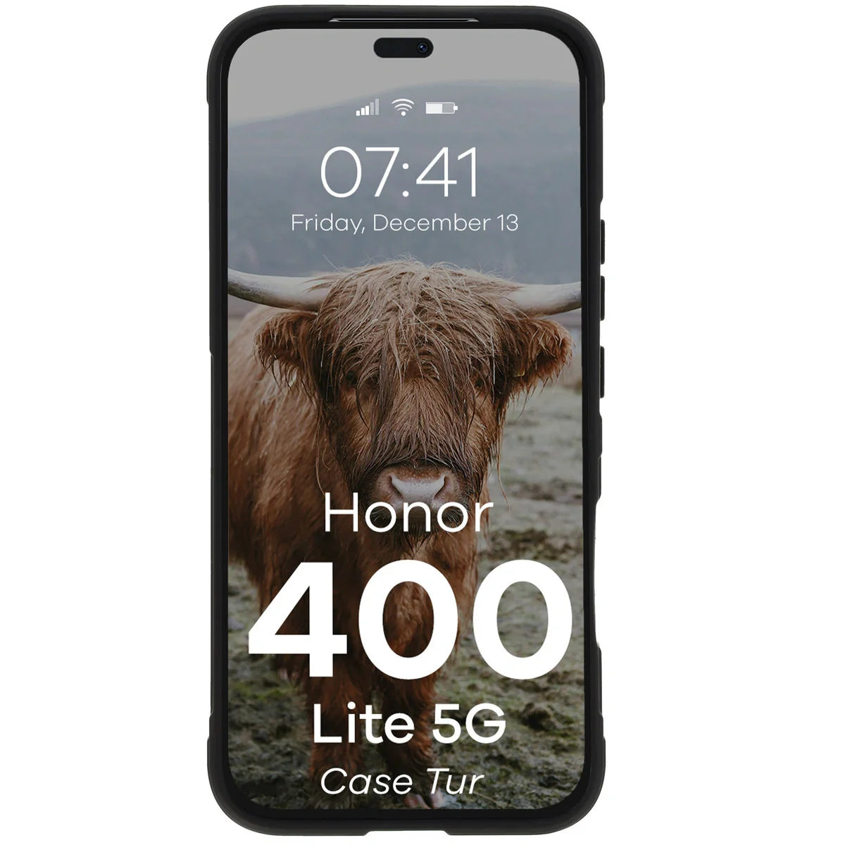 Robuste Handyhülle für Honor 400 Lite, Bizon Case Tur, Schwarz