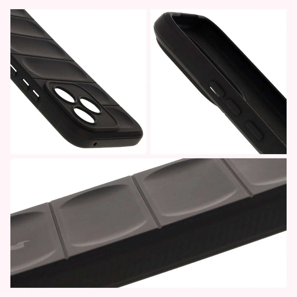 Robuste Handyhülle für Honor 400 Lite, Bizon Case Tur, Schwarz