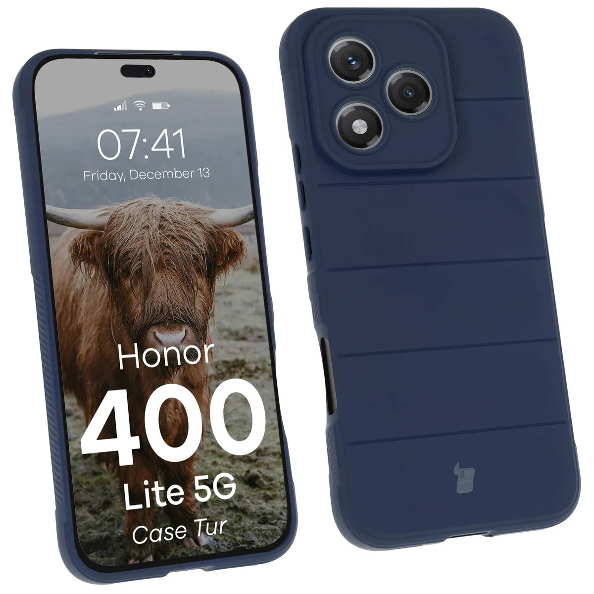 Robuste Handyhülle für Honor 400 Lite, Bizon Case Tur, Dunkelblau