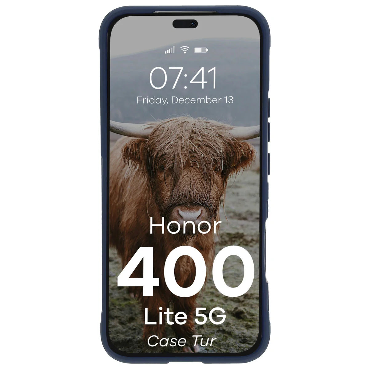 Robuste Handyhülle für Honor 400 Lite, Bizon Case Tur, Dunkelblau