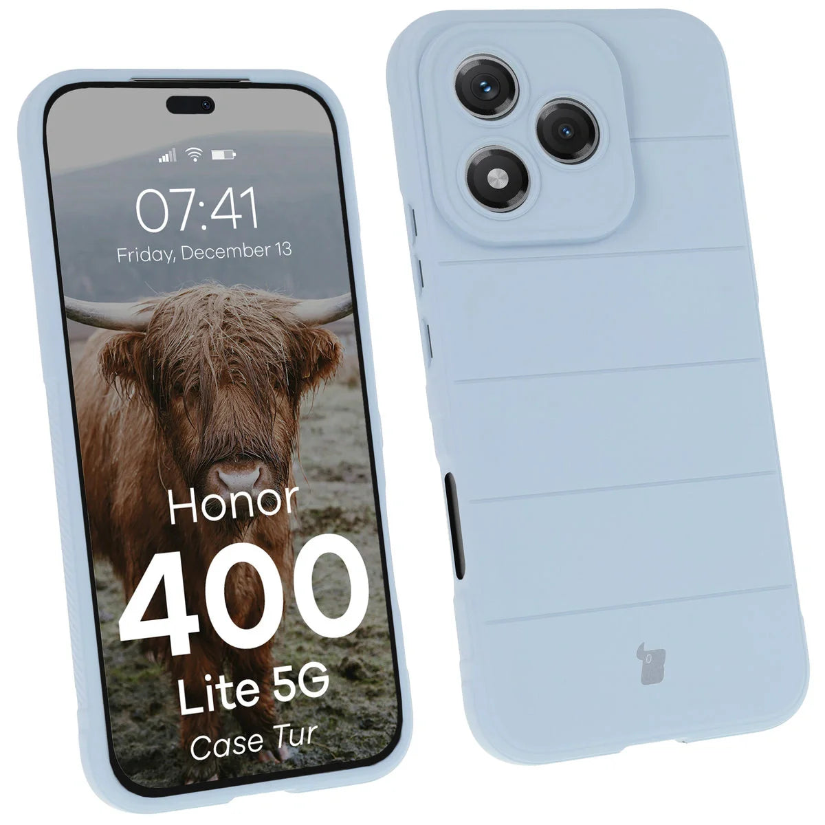 Robuste Handyhülle für Honor 400 Lite, Bizon Case Tur, Hellblau