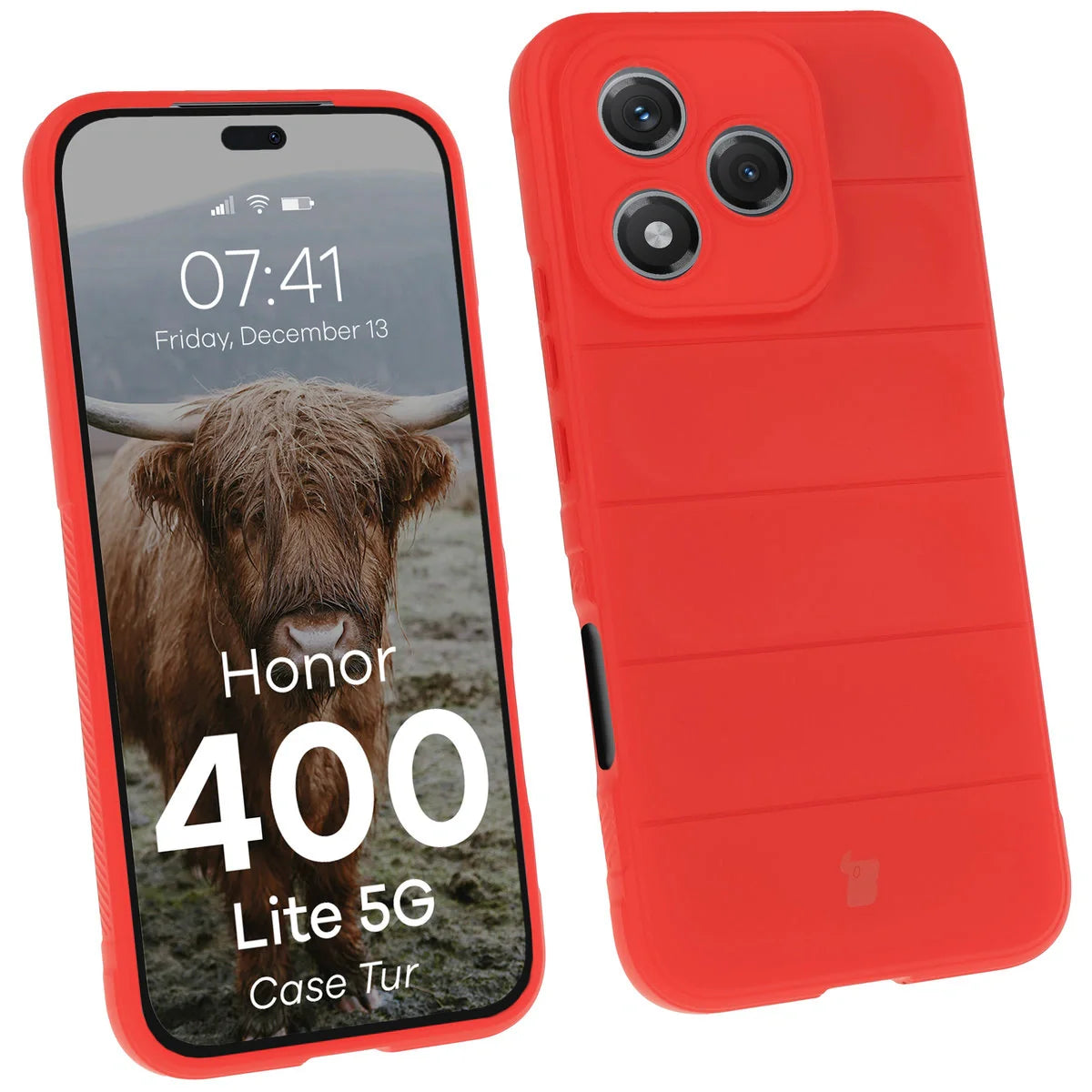 Robuste Handyhülle für Honor 400 Lite, Bizon Case Tur, Rot
