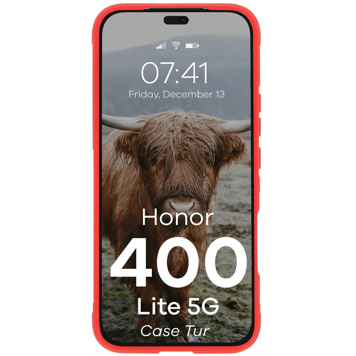 Robuste Handyhülle für Honor 400 Lite, Bizon Case Tur, Rot