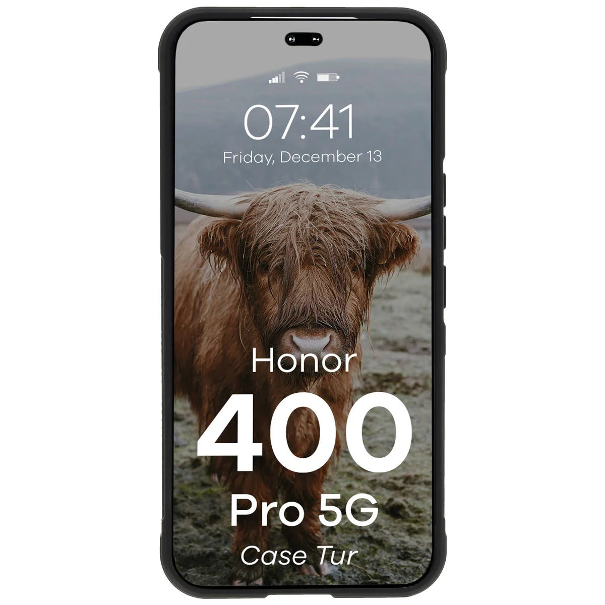 Robuste Handyhülle für Honor 400 Pro, Bizon Case Tur, Schwarz