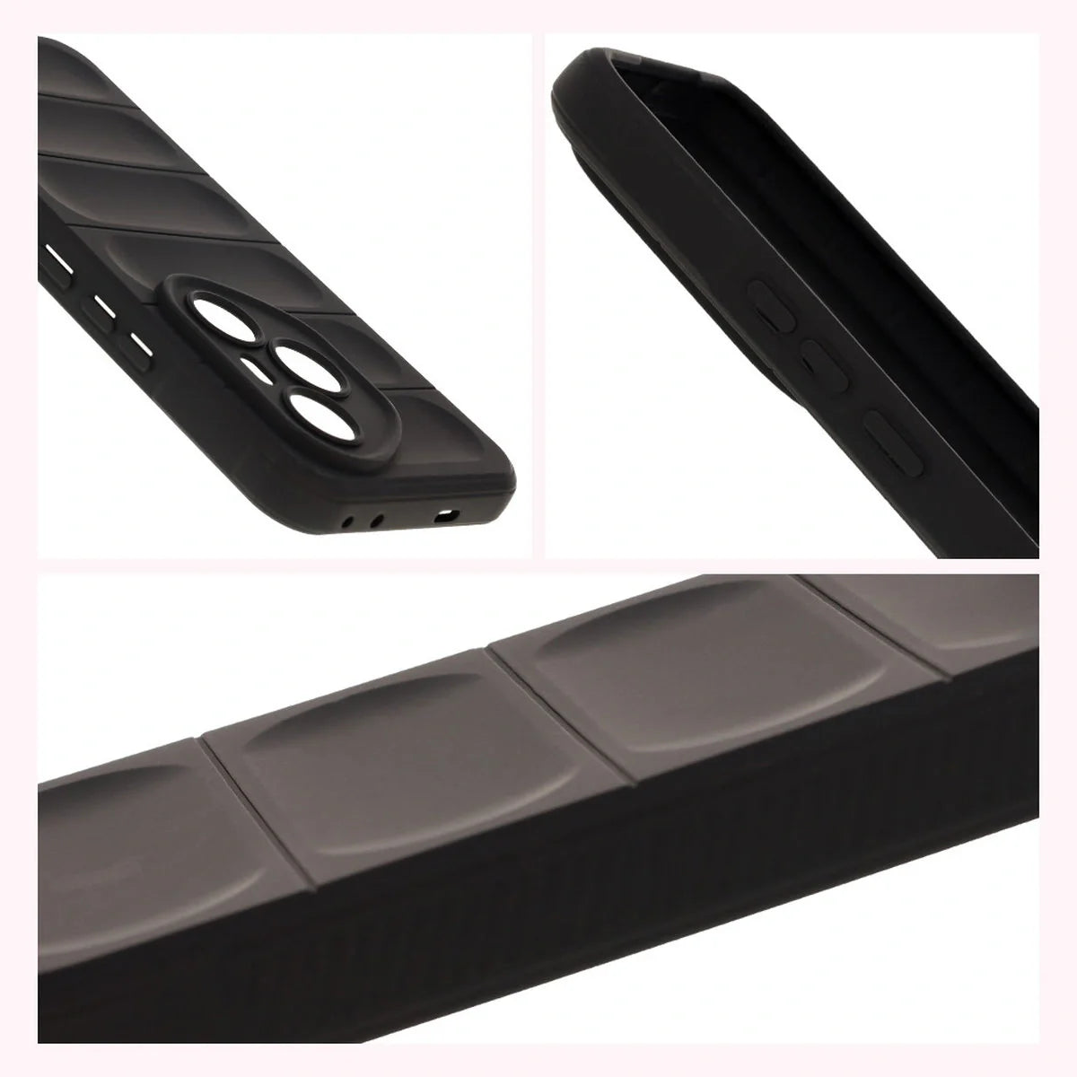 Robuste Handyhülle für Honor 400 Pro, Bizon Case Tur, Schwarz