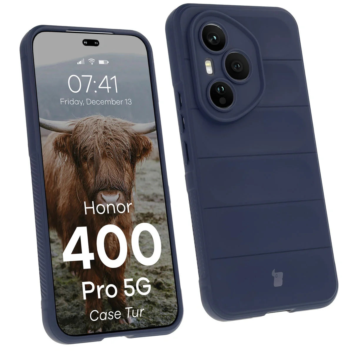 Robuste Handyhülle für Honor 400 Pro, Bizon Case Tur, Dunkelblau