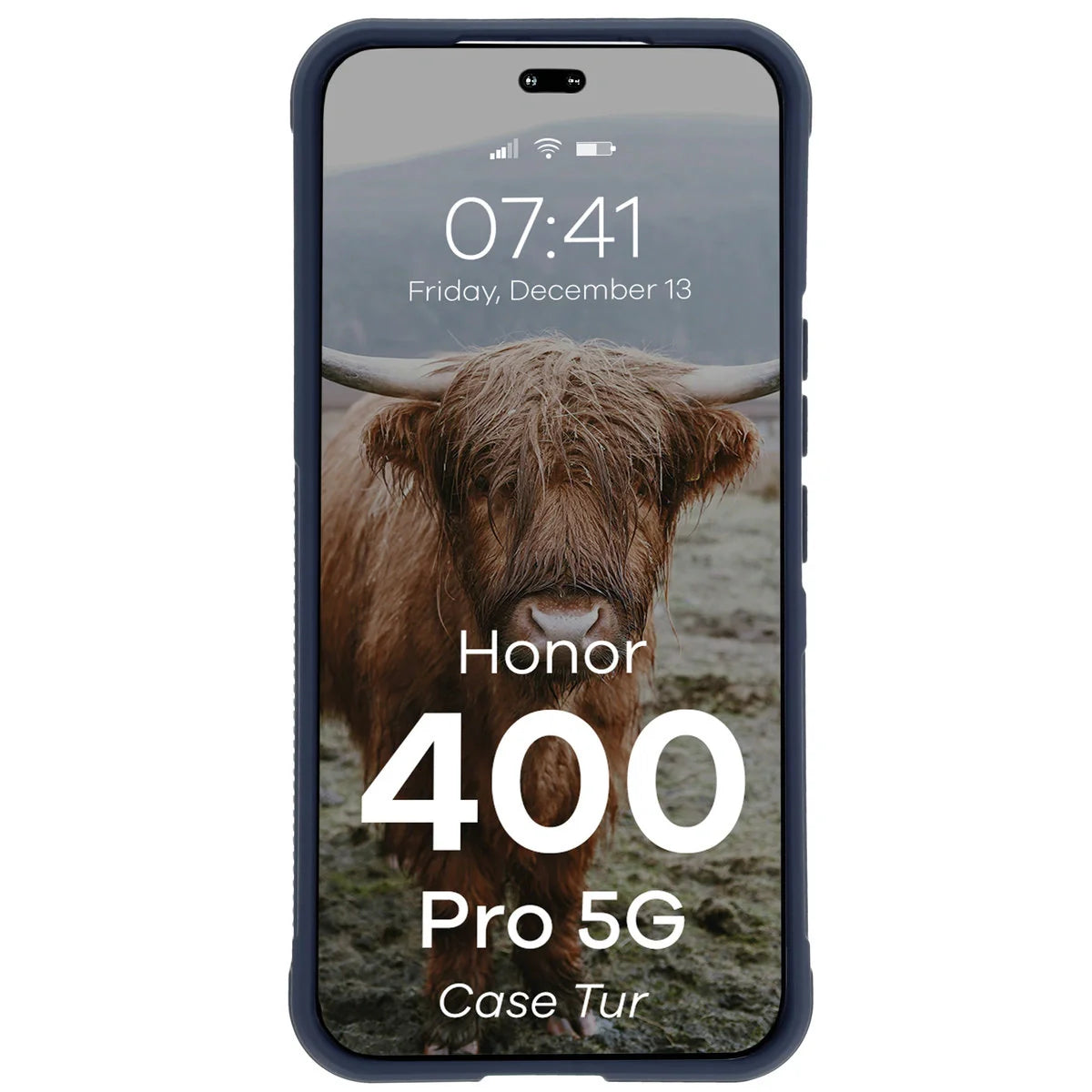 Robuste Handyhülle für Honor 400 Pro, Bizon Case Tur, Dunkelblau