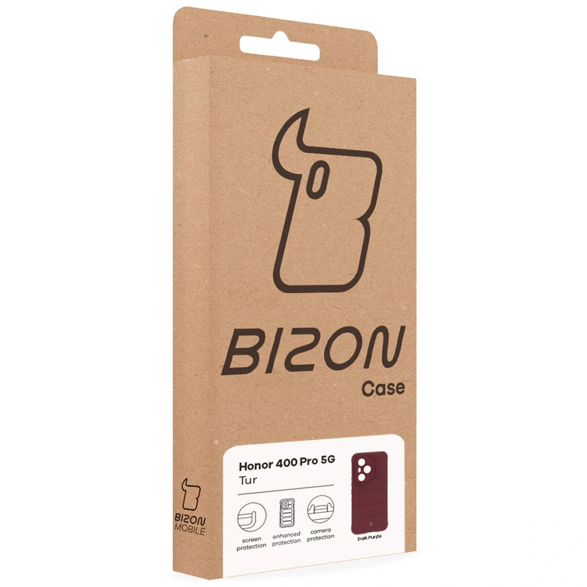 Robuste Handyhülle für Honor 400 Pro, Bizon Case Tur, Burgunderrot