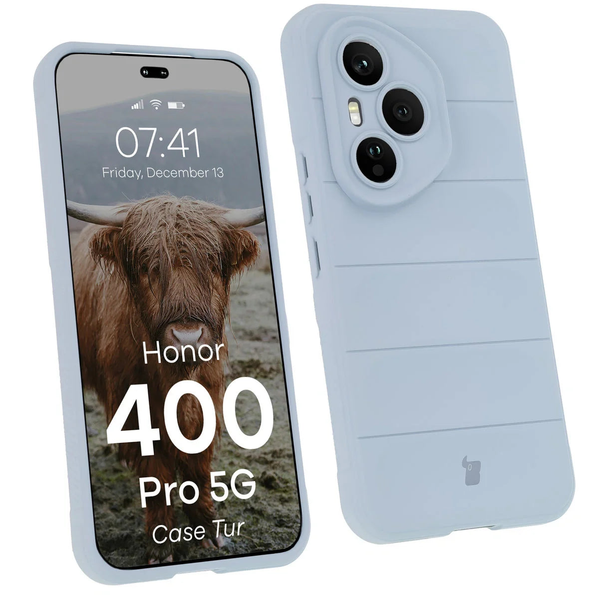 Robuste Handyhülle für Honor 400 Pro, Bizon Case Tur, Hellblau