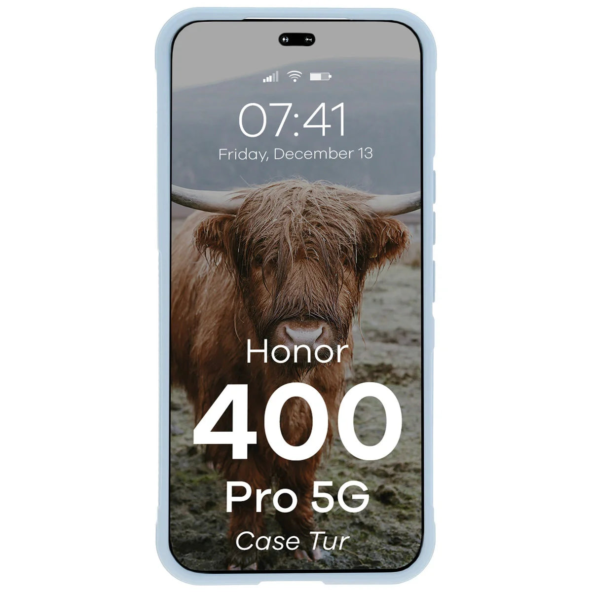 Robuste Handyhülle für Honor 400 Pro, Bizon Case Tur, Hellblau