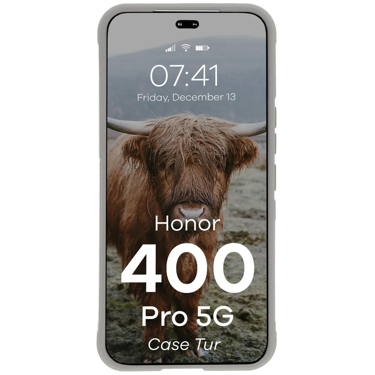 Robuste Handyhülle für Honor 400 Pro, Bizon Case Tur, Hellgrau