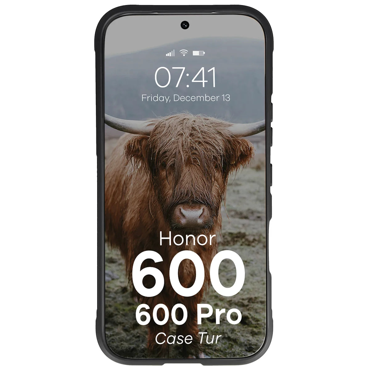 Robuste Handyhülle für Honor 600 5G / 600 Pro 5G, Bizon Case Tur, Schwarz