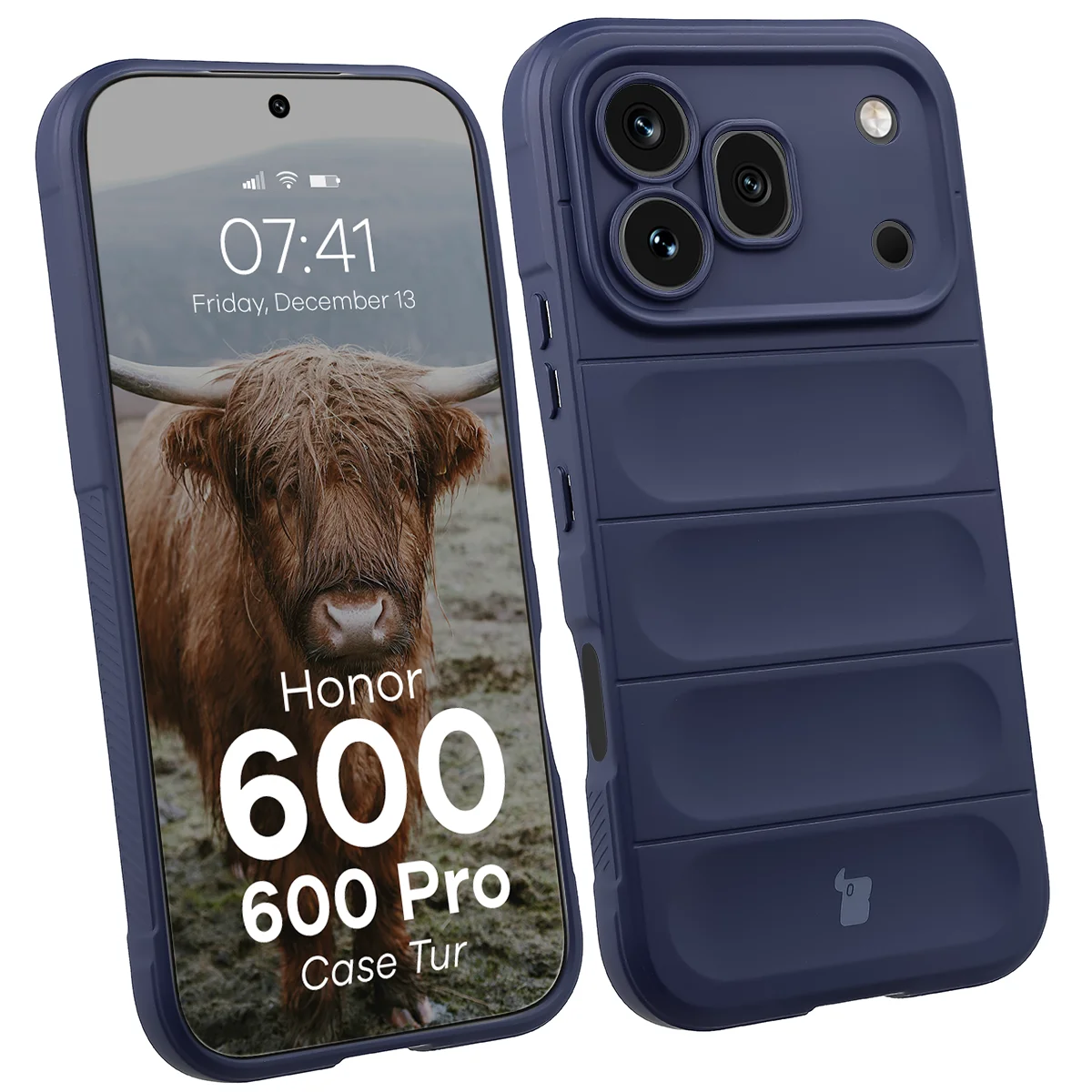 Robuste Handyhülle für Honor 600 5G / 600 Pro 5G, Bizon Case Tur, Dunkelblau
