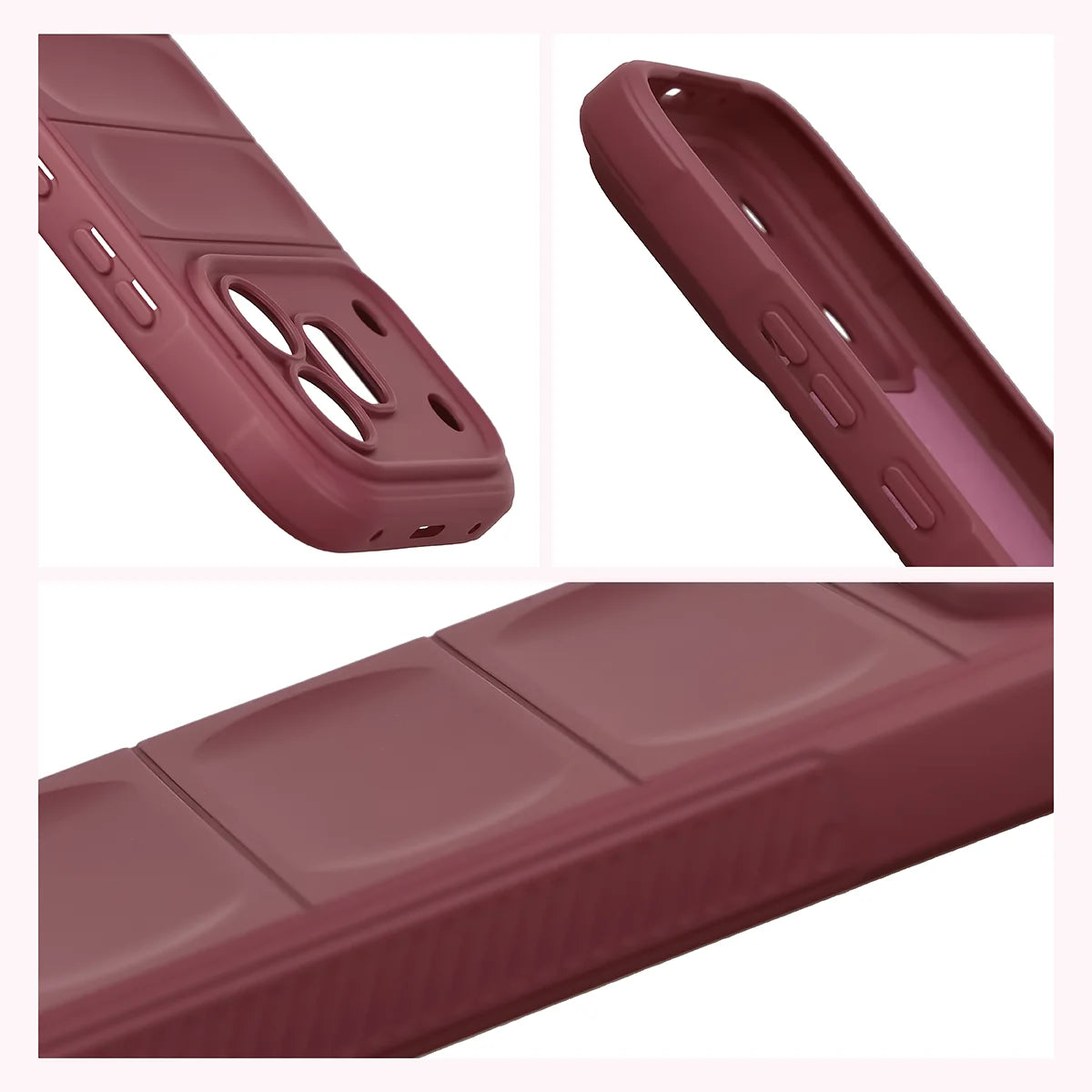 Robuste Handyhülle für Honor 600 5G / 600 Pro 5G, Bizon Case Tur, Burgunderrot