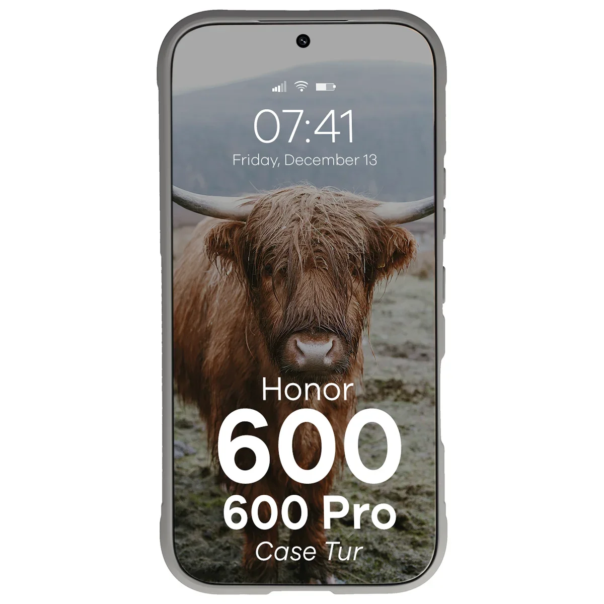 Robuste Handyhülle für Honor 600 5G / 600 Pro 5G, Bizon Case Tur, Hellgrau