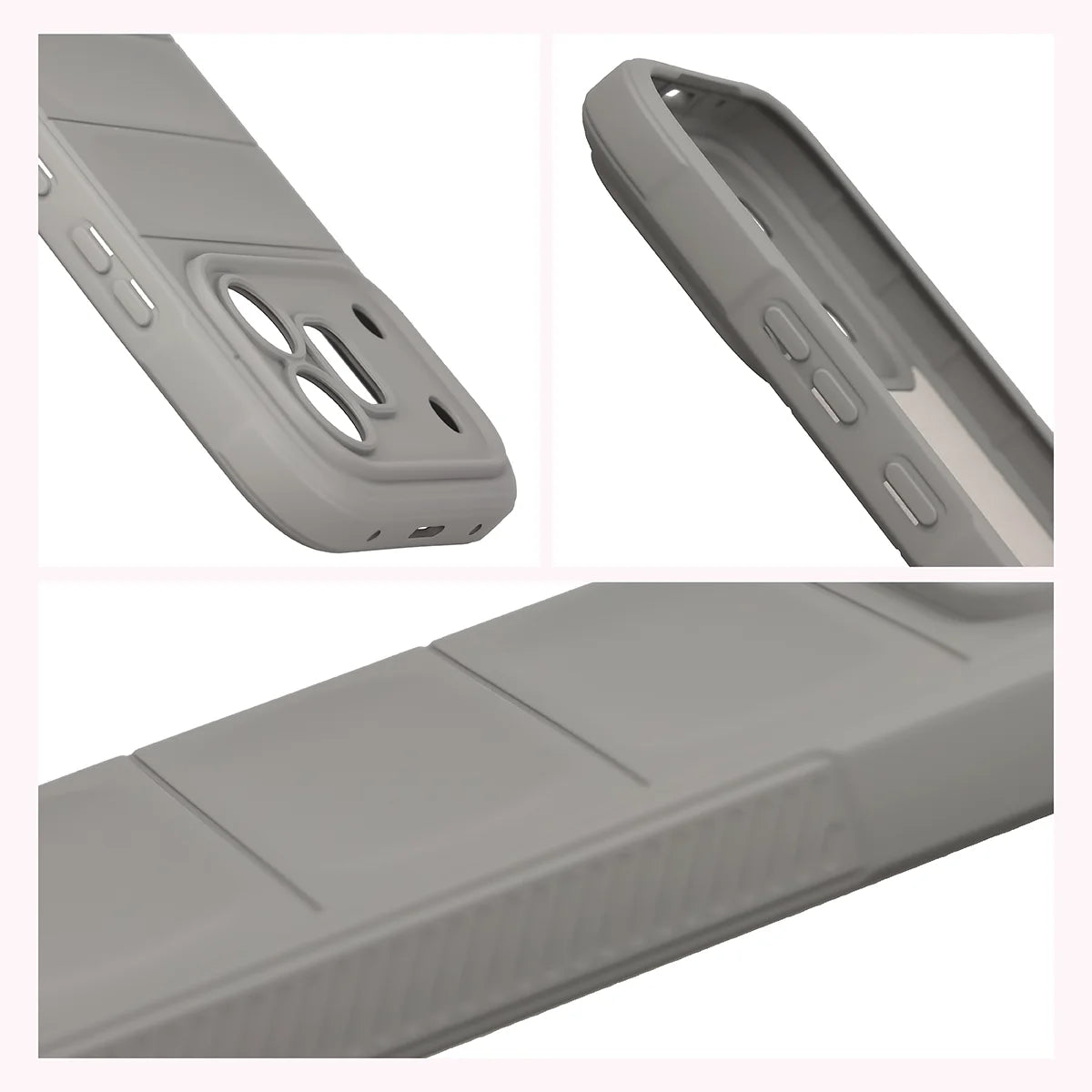 Robuste Handyhülle für Honor 600 5G / 600 Pro 5G, Bizon Case Tur, Hellgrau