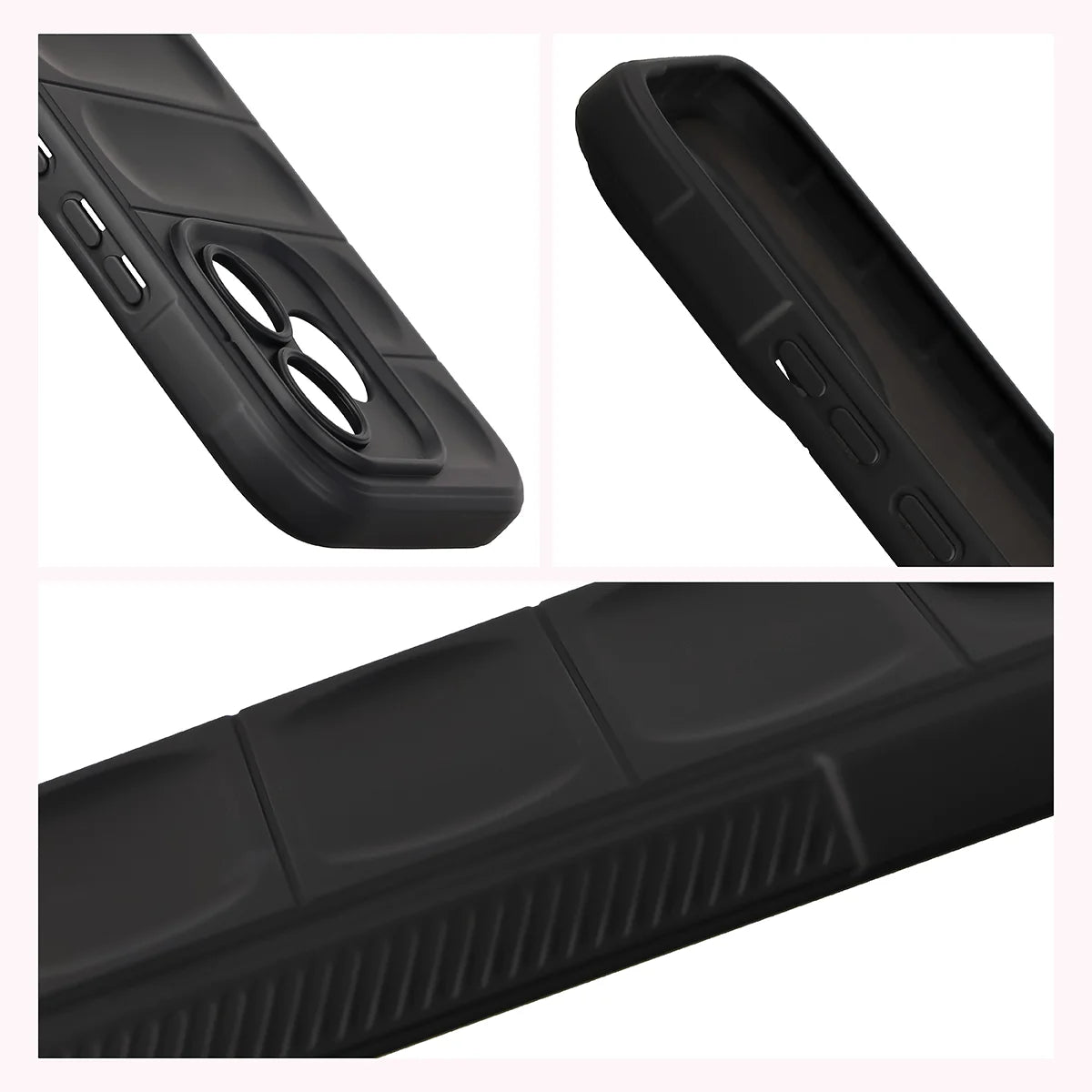 Robuste Handyhülle für Honor 600 Lite 5G, Bizon Case Tur, Schwarz