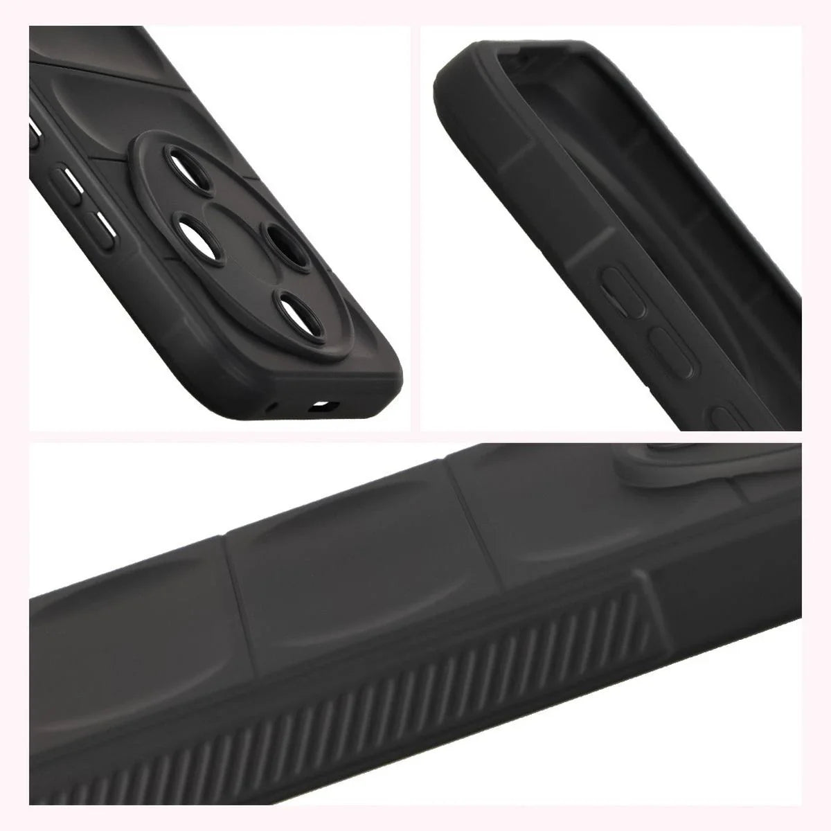 Robuste Handyhülle für Honor Magic8 Lite, Bizon Case Tur, Schwarz