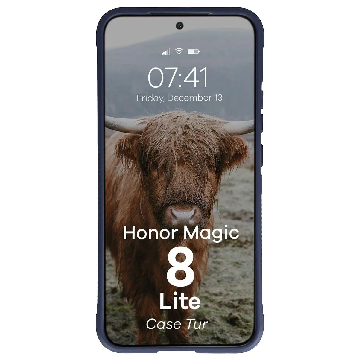 Robuste Handyhülle für Honor Magic8 Lite, Bizon Case Tur, Dunkelblau