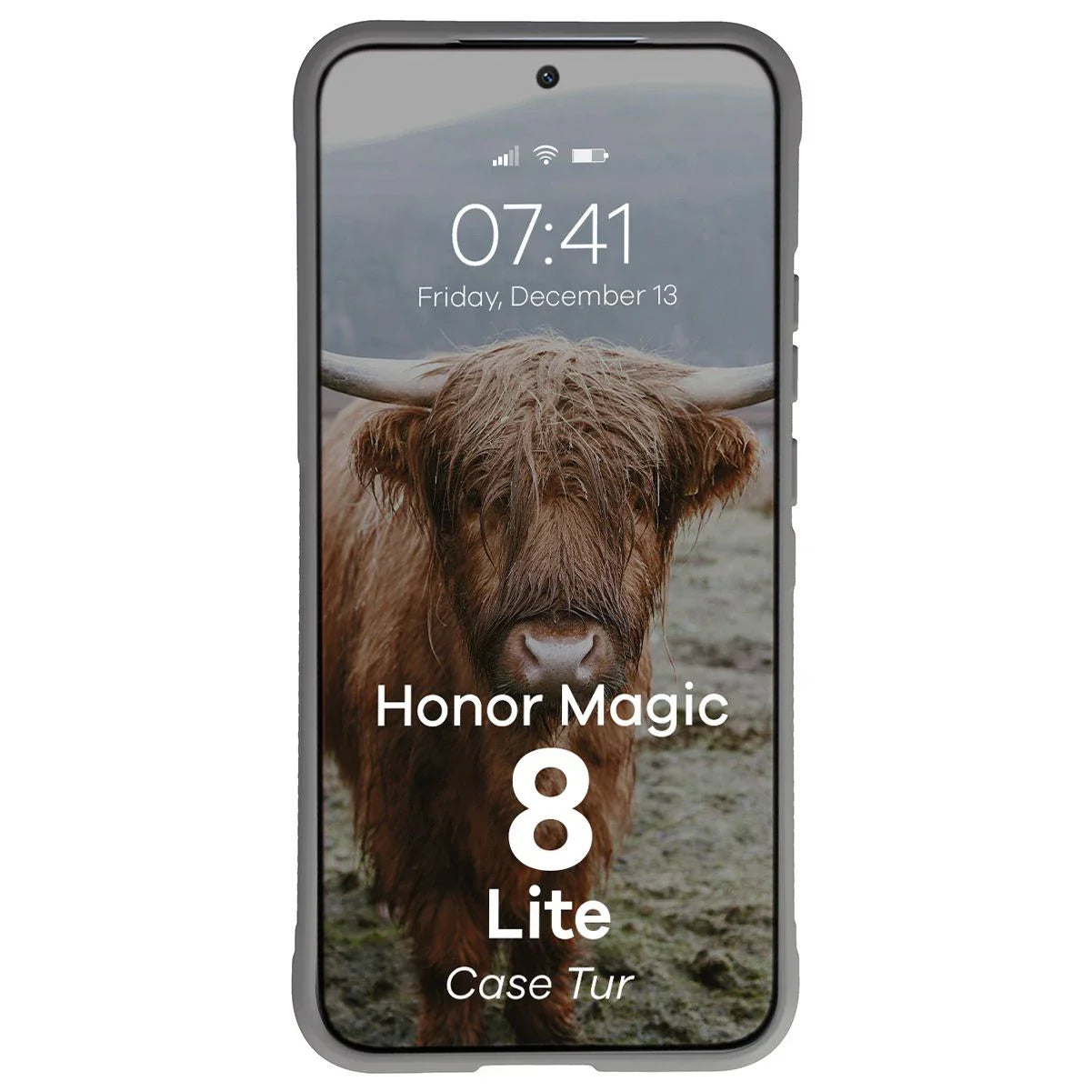Robuste Handyhülle für Honor Magic8 Lite, Bizon Case Tur, Hellgrau