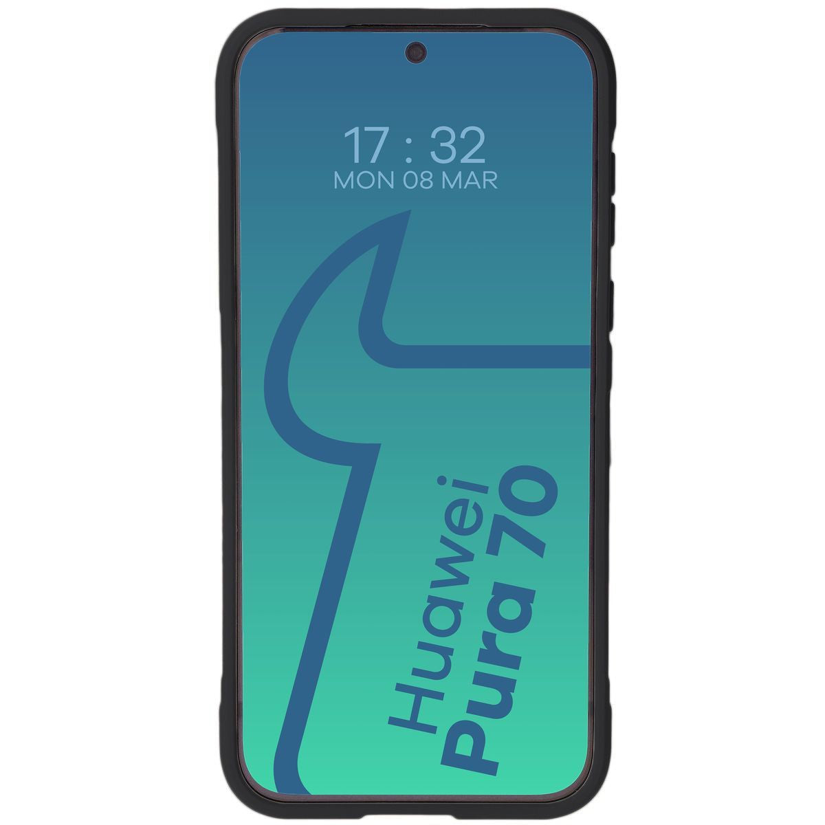 Robuste Handyhülle für Huawei Pura 70, Bizon Case Tur, Schwarz