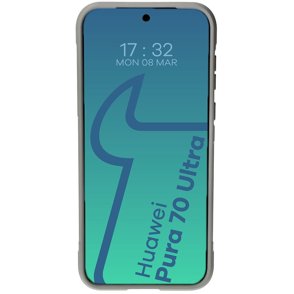 Robuste Handyhülle für Huawei Pura 70 Ultra, Bizon Case Tur, Hellgrau