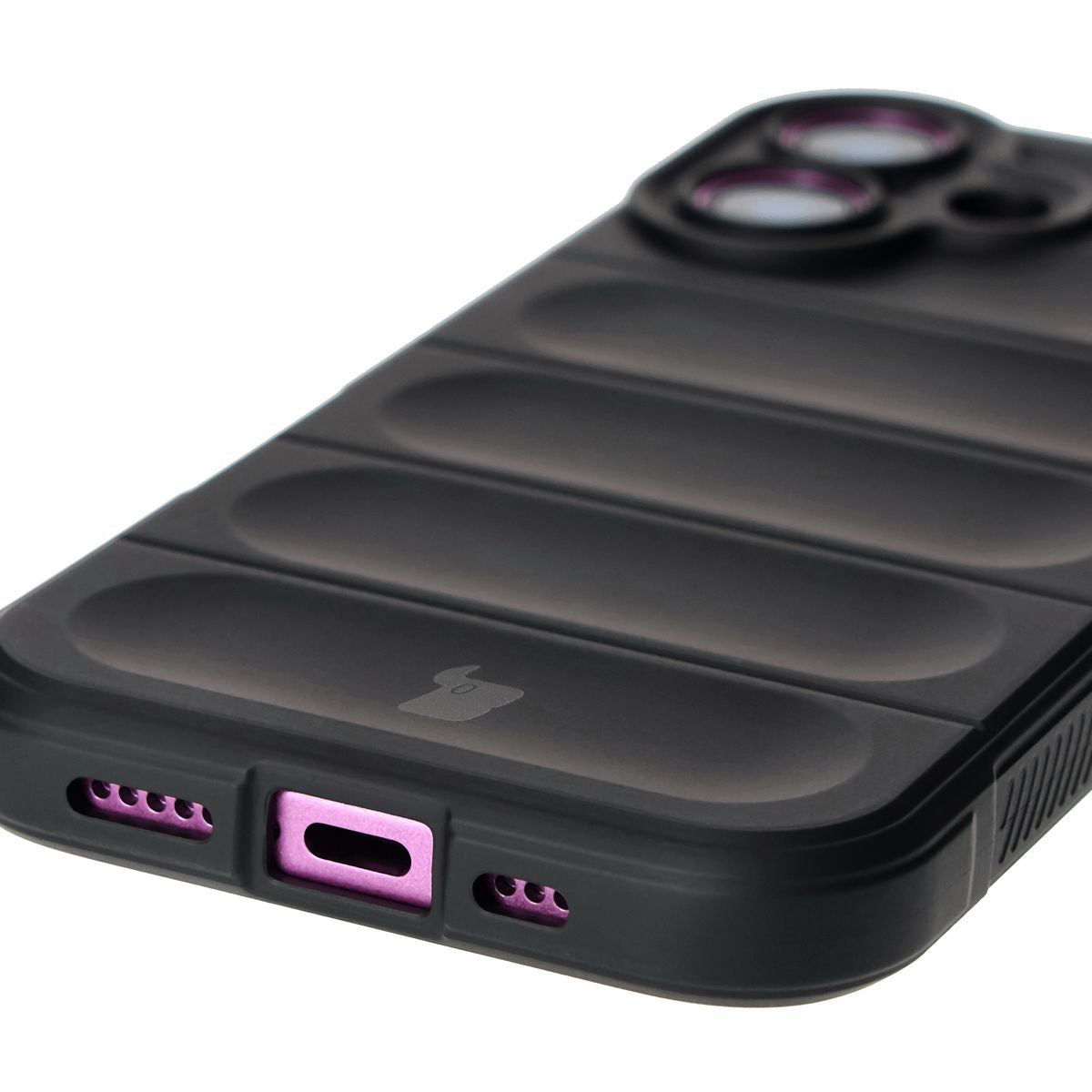 Robuste Handyhülle für iPhone 16, Bizon Case Tur, Schwarz