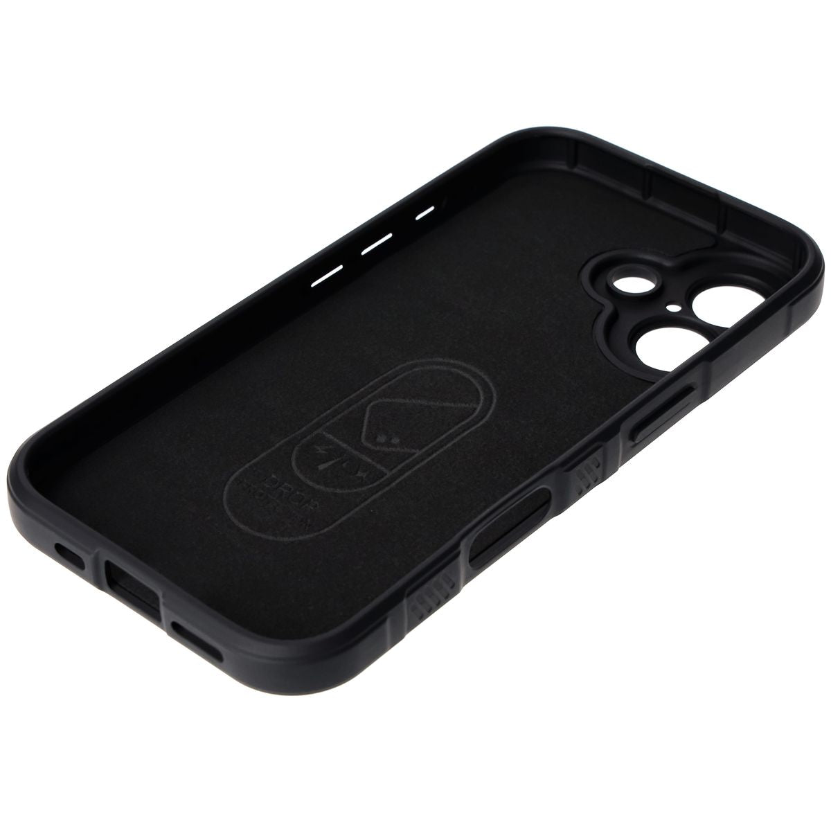 Robuste Handyhülle für iPhone 16, Bizon Case Tur, Schwarz