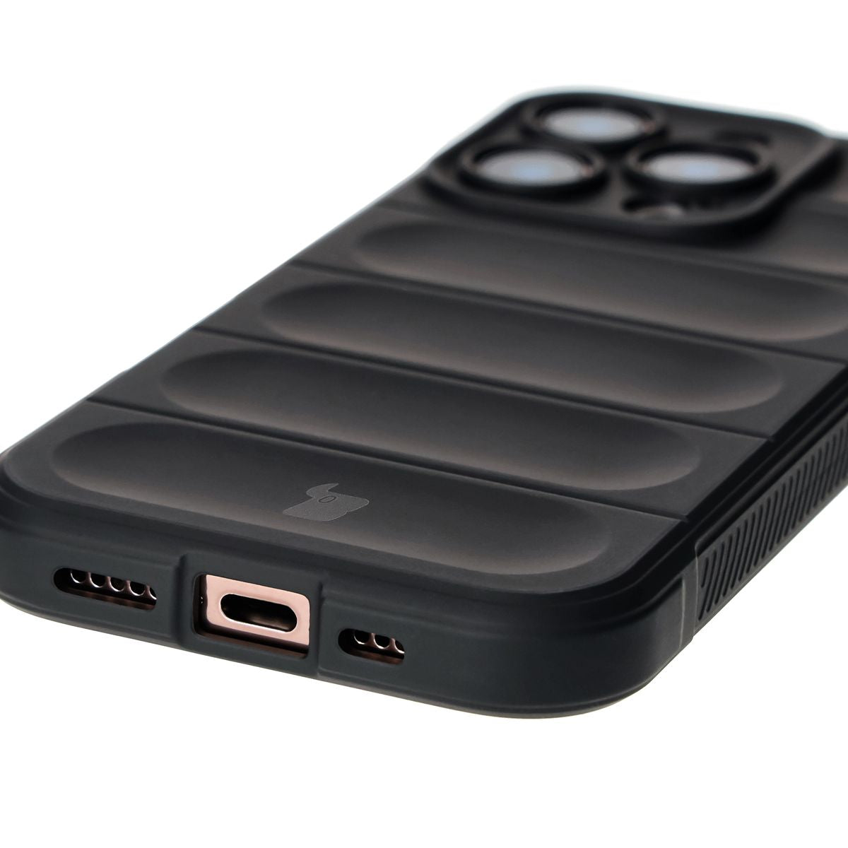 Robuste Handyhülle für iPhone 16 Pro, Bizon Case Tur, Schwarz
