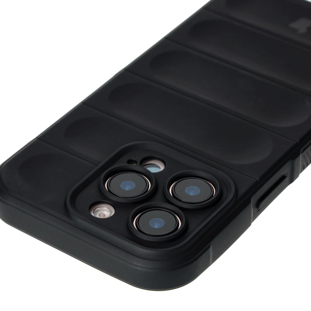 Robuste Handyhülle für iPhone 16 Pro, Bizon Case Tur, Schwarz