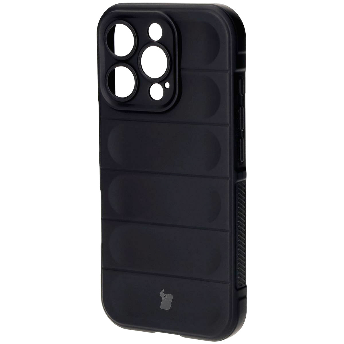 Robuste Handyhülle für iPhone 16 Pro, Bizon Case Tur, Schwarz