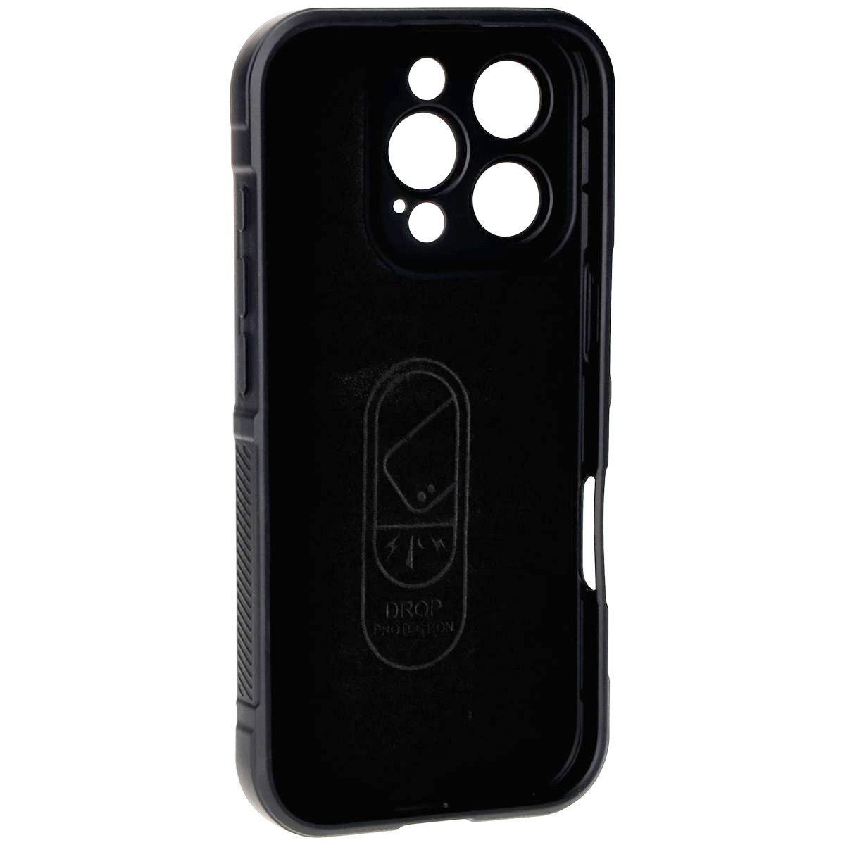 Robuste Handyhülle für iPhone 16 Pro, Bizon Case Tur, Schwarz