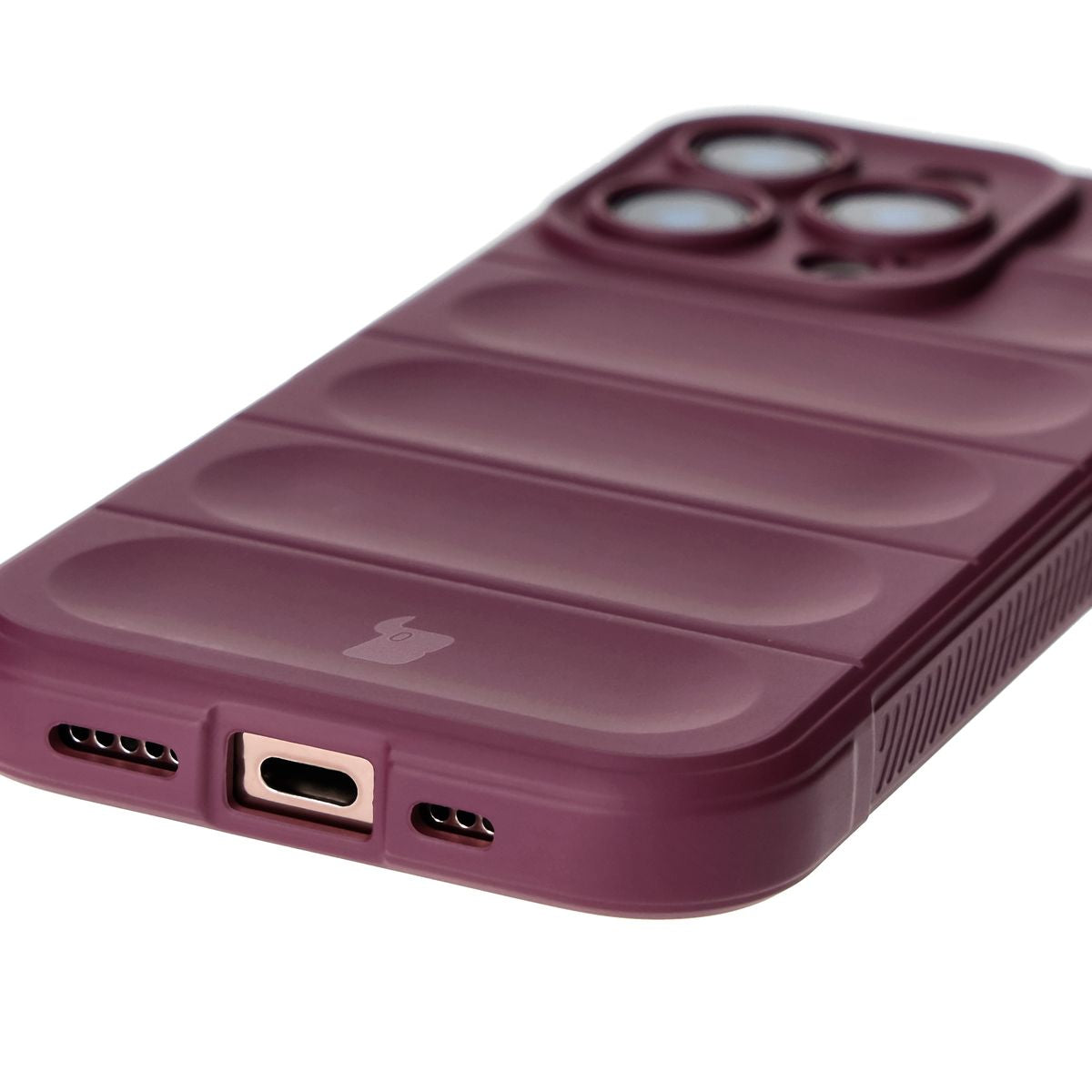 Robuste Handyhülle für iPhone 16 Pro, Bizon Case Tur, Burgunderrot