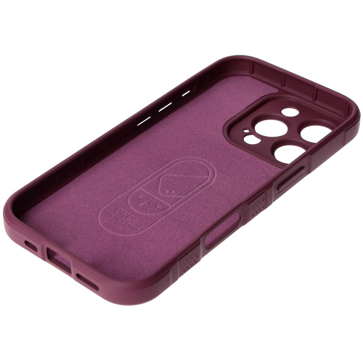Robuste Handyhülle für iPhone 16 Pro, Bizon Case Tur, Burgunderrot
