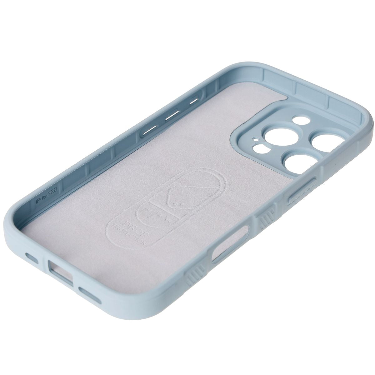 Robuste Handyhülle für iPhone 16 Pro, Bizon Case Tur, Hellblau