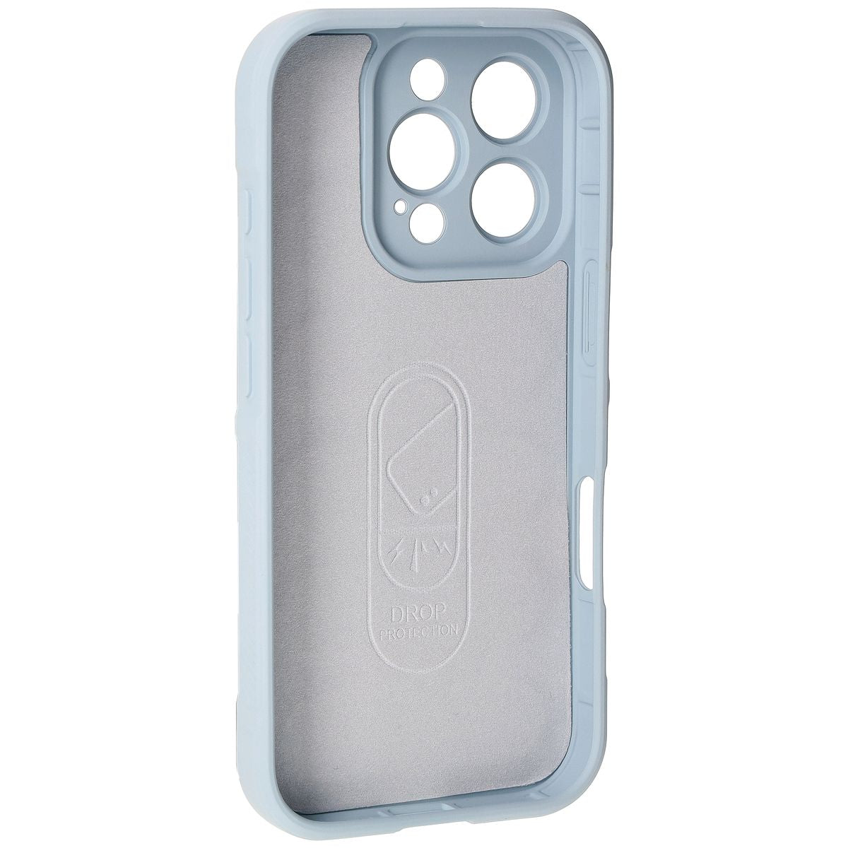 Robuste Handyhülle für iPhone 16 Pro, Bizon Case Tur, Hellblau