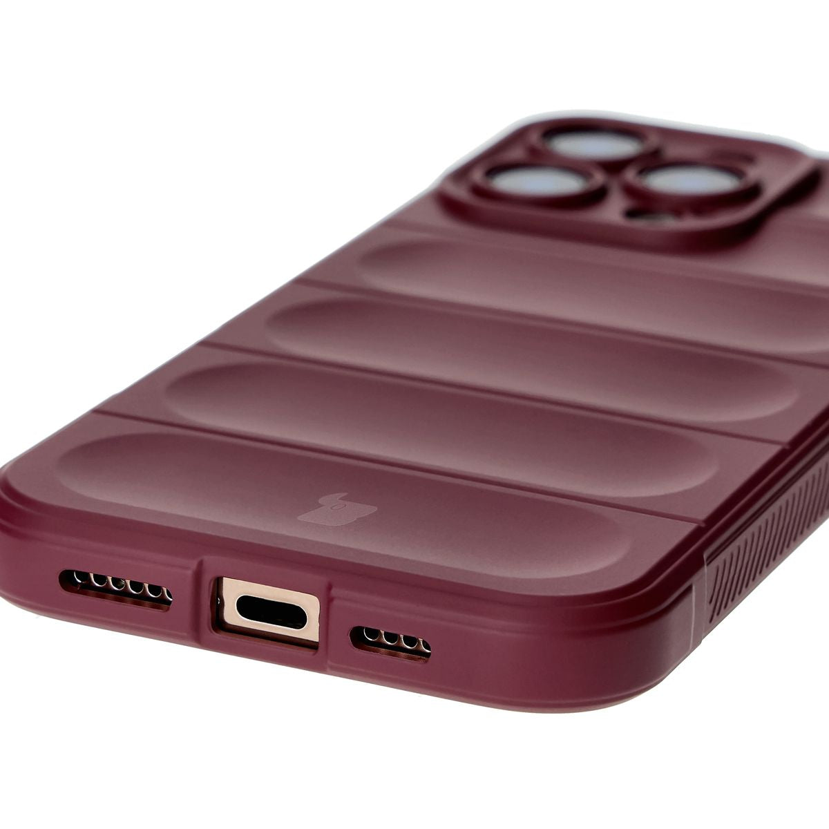 Robuste Handyhülle für iPhone 16 Pro Max, Bizon Case Tur, Burgunderrot