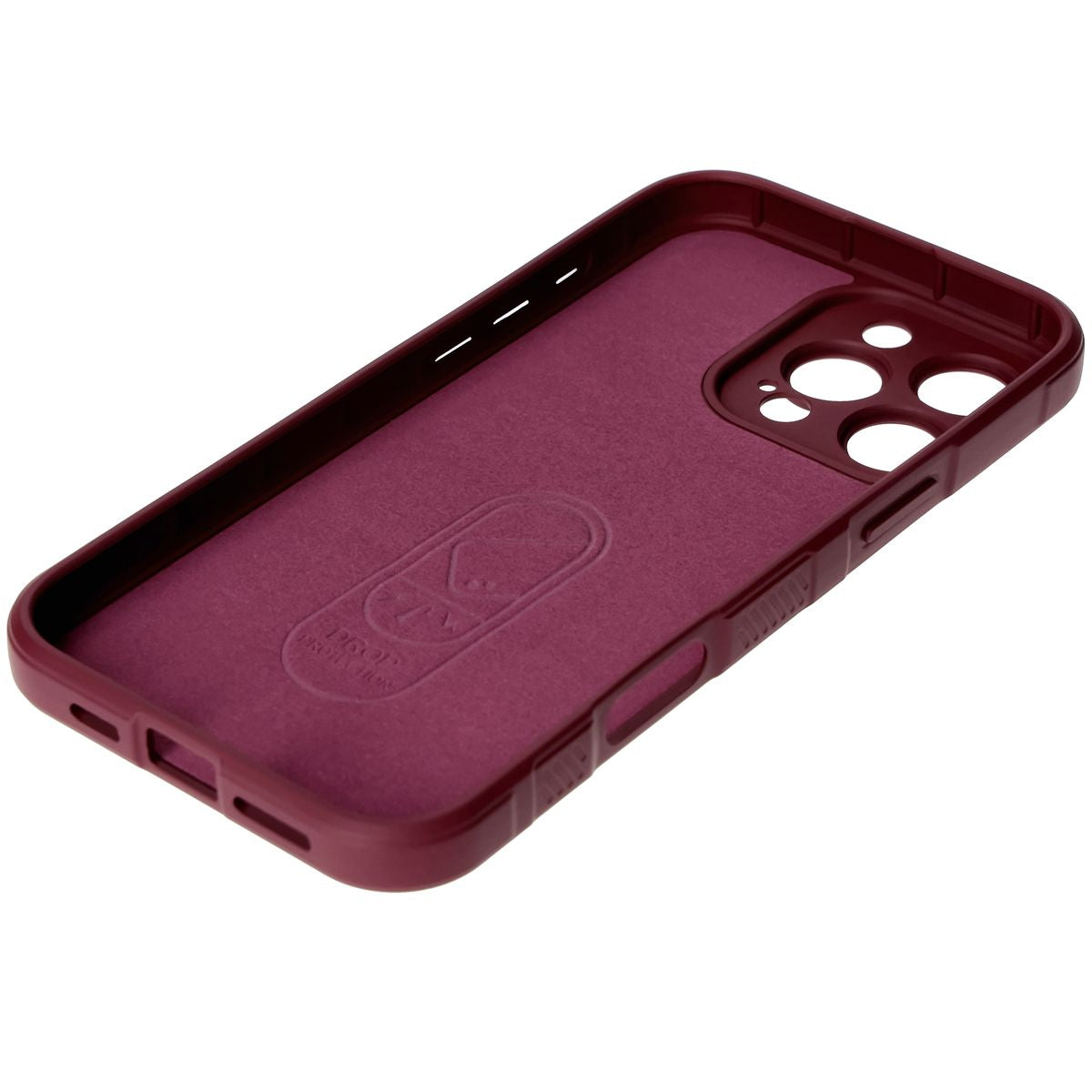 Robuste Handyhülle für iPhone 16 Pro Max, Bizon Case Tur, Burgunderrot