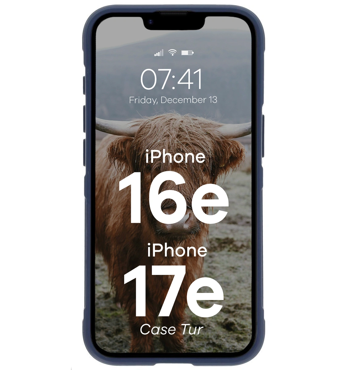 Robuste Handyhülle für iPhone 17e / 16e, Bizon Case Tur, Dunkelblau