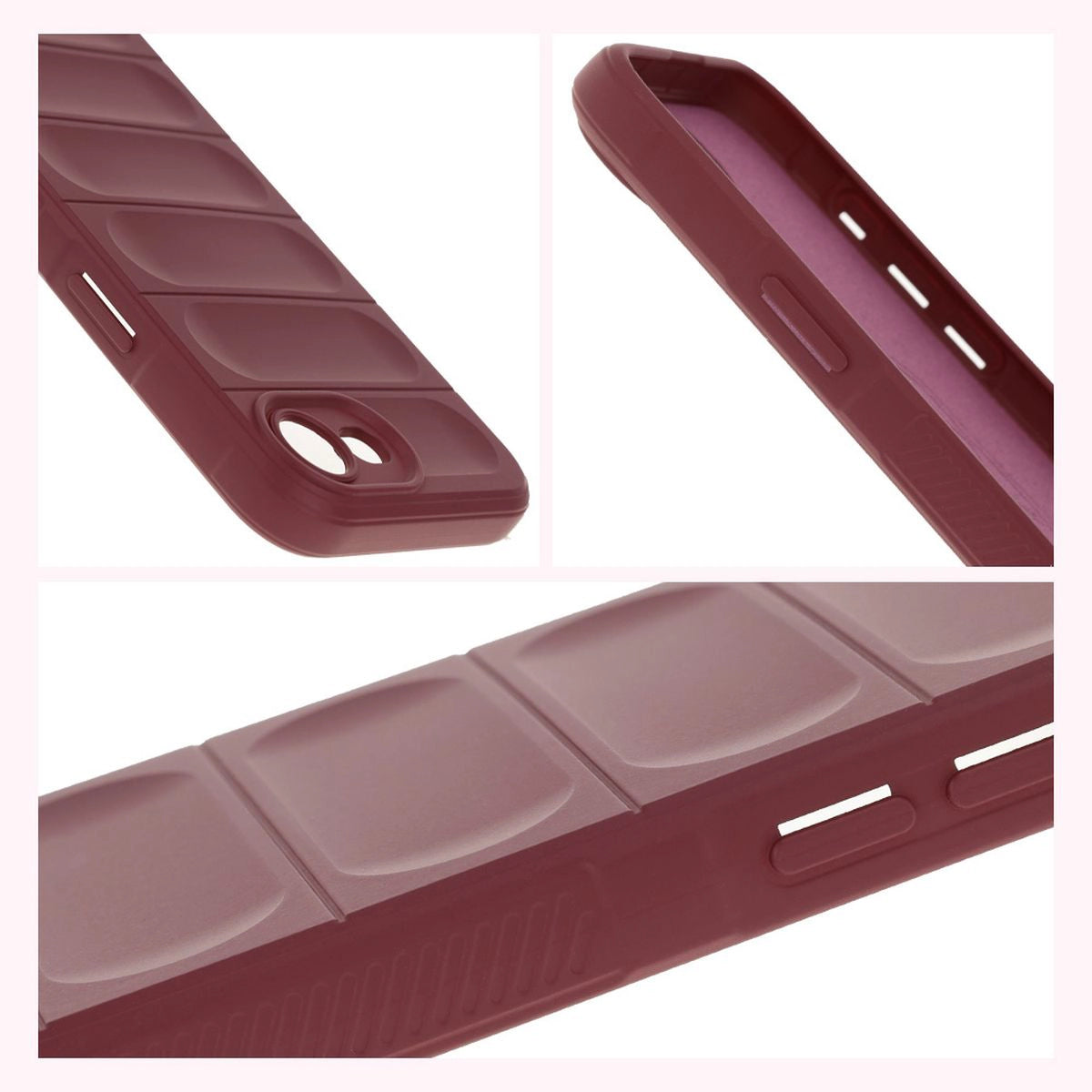 Robuste Handyhülle für iPhone 17e / 16e, Bizon Case Tur, Burgunderrot