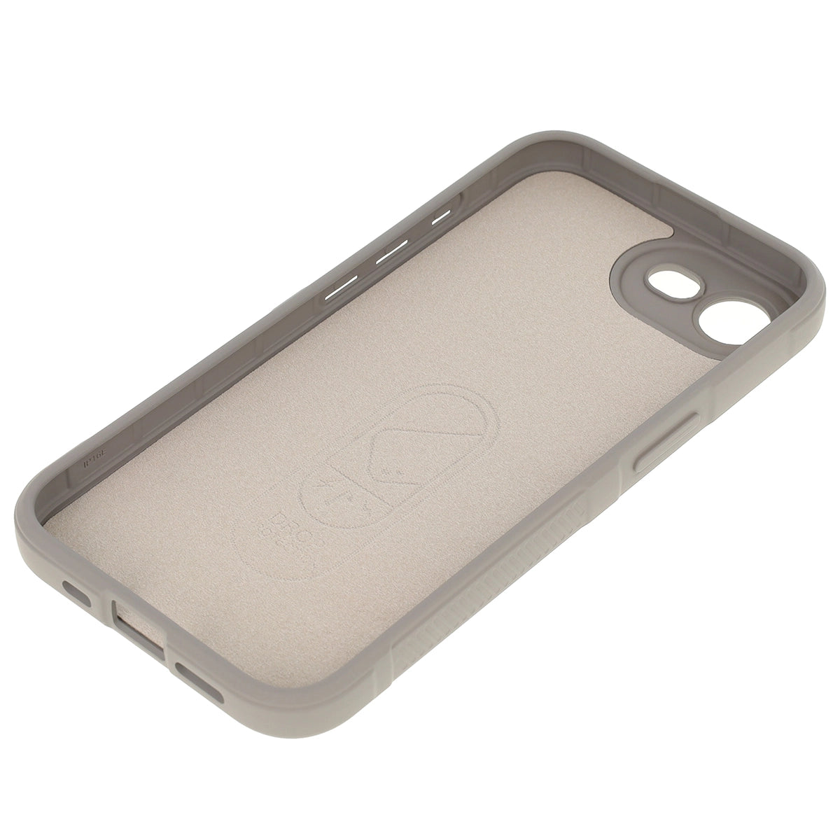 Robuste Handyhülle für iPhone 17e / 16e, Bizon Case Tur, Hellgrau