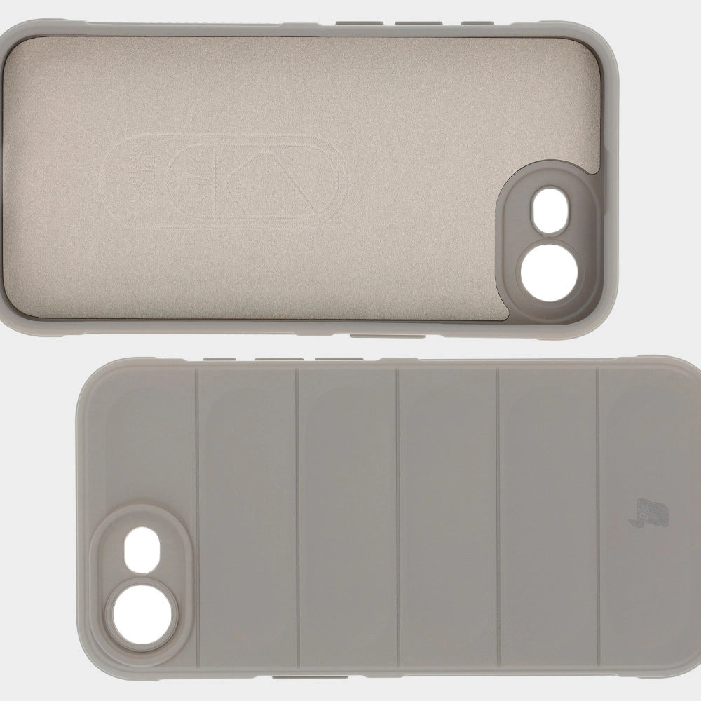 Robuste Handyhülle für iPhone 17e / 16e, Bizon Case Tur, Hellgrau