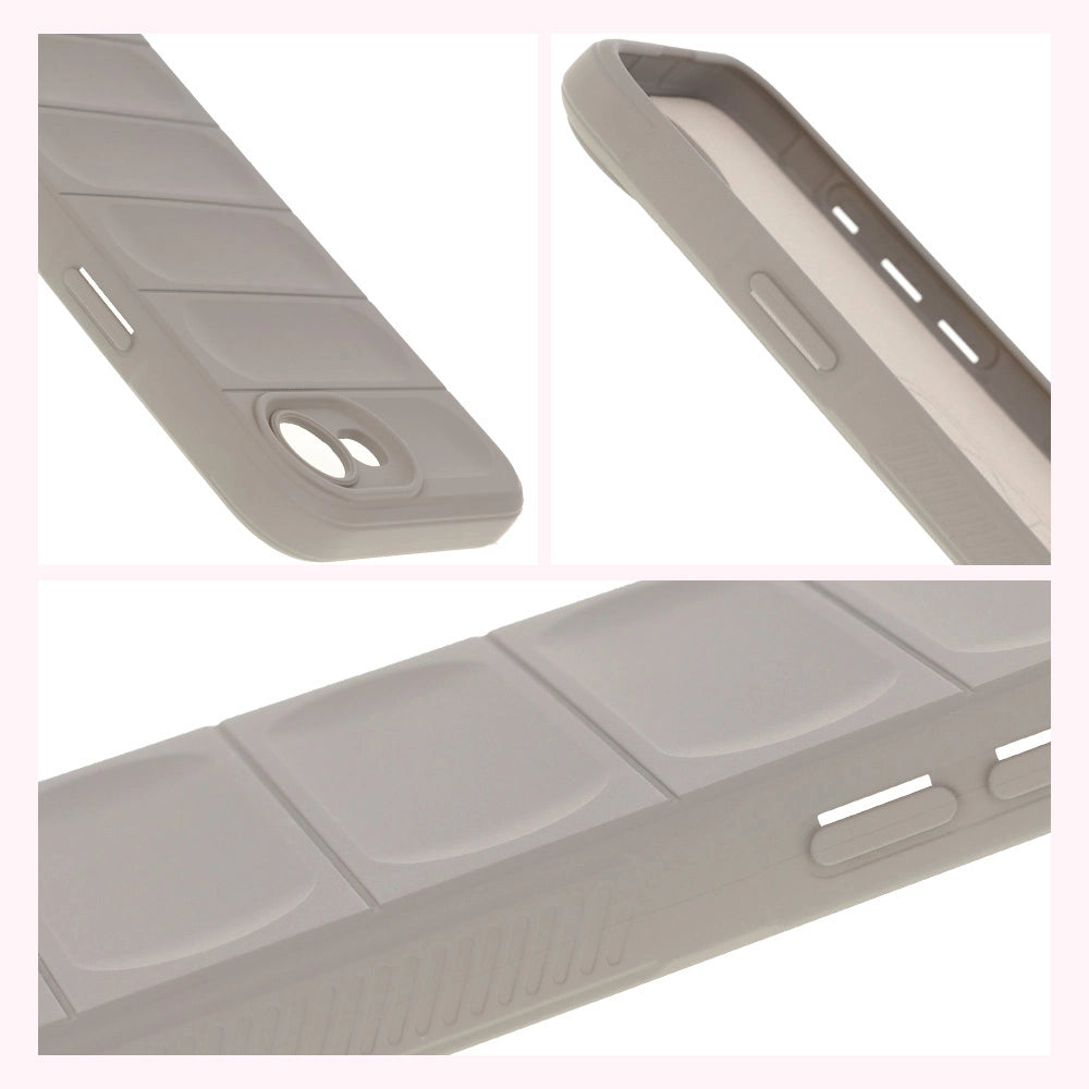 Robuste Handyhülle für iPhone 17e / 16e, Bizon Case Tur, Hellgrau