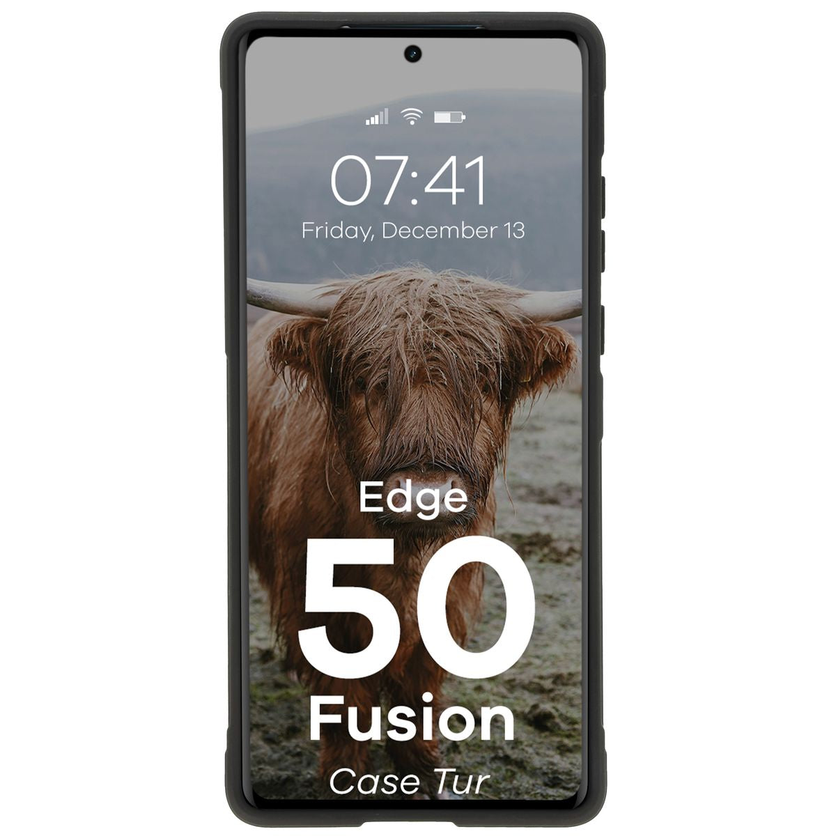 Robuste Handyhülle für Motorola Edge 50 Fusion, Bizon Case Tur, Schwarz