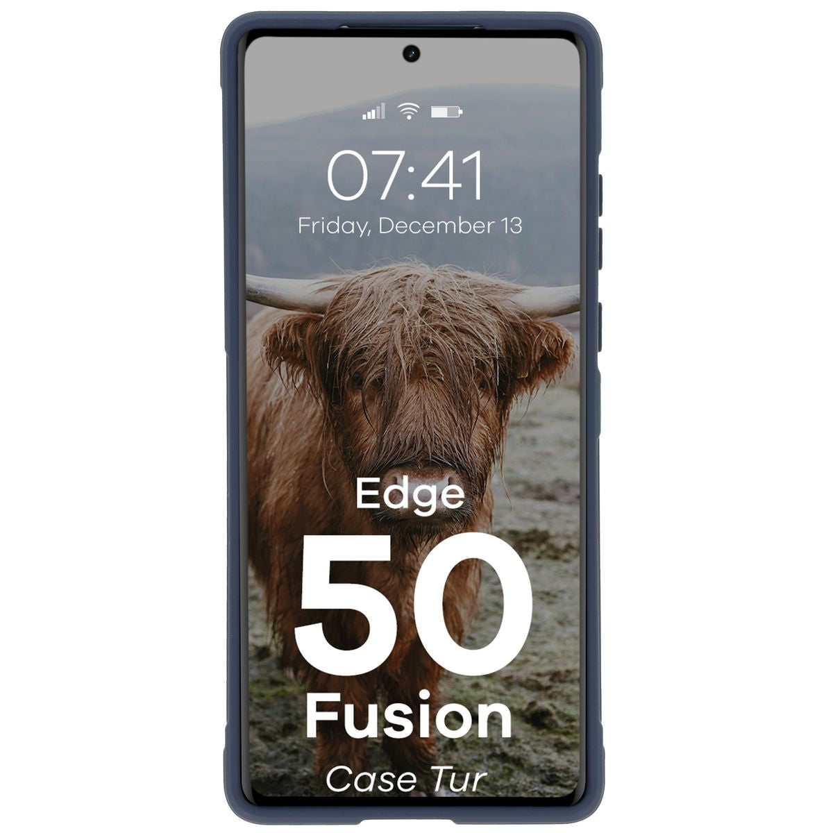 Robuste Handyhülle für Motorola Edge 50 Fusion, Bizon Case Tur, Dunkelblau